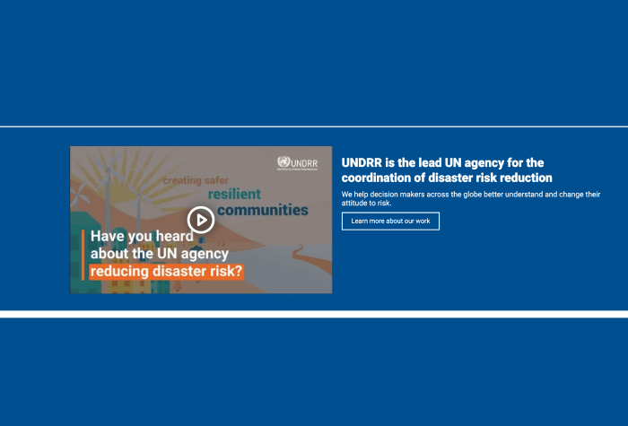 United Nations UNDRR website — built by Alex Mensah Tenkorang